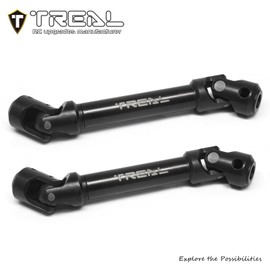 TREAL SCX10 Pro Drive Shaft Harden Steel Driveshafts (2) Upgrades for Axial SCX10 PRO 1/10 RC Crawler