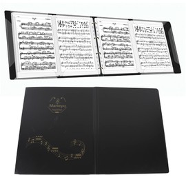 Tbest Musical Sheet Folder, Piano Note Folder, A4 Format Piano Note Folder, Removable 4-Sided Expandable Paper File Storage Holder