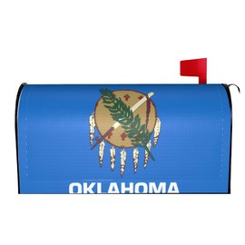 Oklahoma State Flag Print Magnetic Mailbox Cover,Mailbox Decorations for Outside,Christmas Mailbox