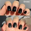 COSMOO Black Quick Dry Nail Polish, Solid Black Air Dry