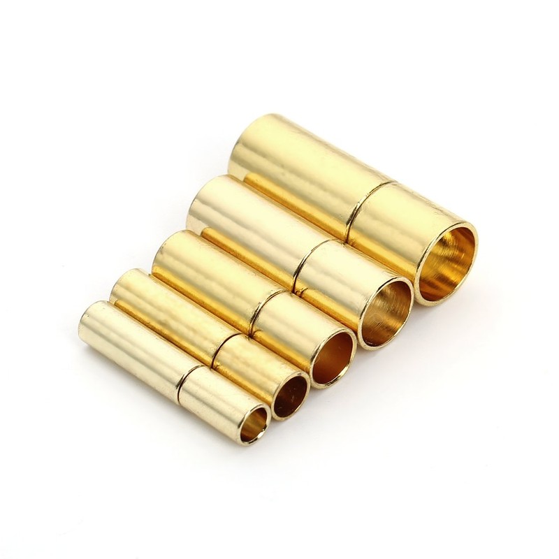 Linsoir beads Strong Cylinder Bayonet Push Clasps Brass Cord Ends