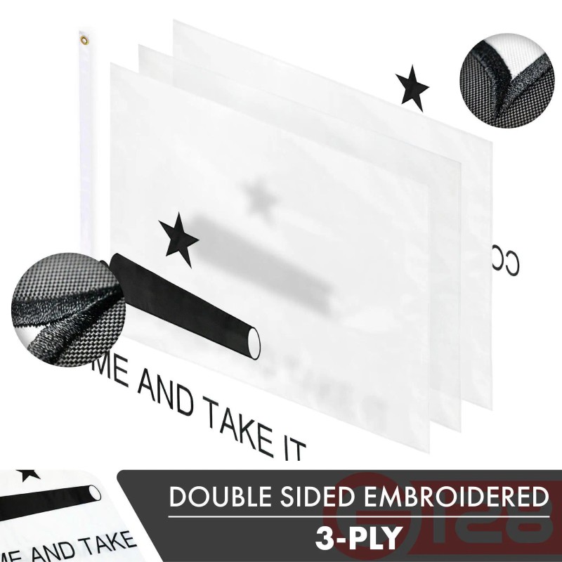 UD_Come and Take It Flag 3x5 Ft 2-Pack Double-sided Embroidered
