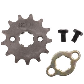 Magkowar 420 Front Enigine Sprocket with Retainer Plate Sets for Motorcycle Dirt Bike (420-17mm, 13T)