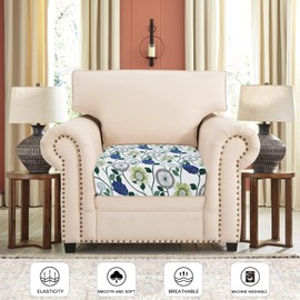 SearchI Printed Sofa Couch Cushion Covers Replacement Couch Seat Covers Stretch Patterned Sofa Seat Slipcovers Washable Furniture Protectors Sofa Slipcover Soft with Elastic Bottom(Small-1 Seat)