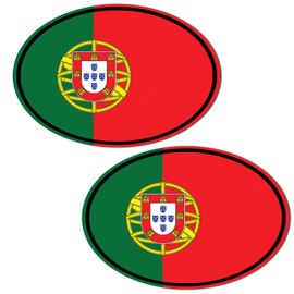 Biomar Labs® 2 x Vinyl Stickers Decals Portugal National Portuguese Flag Car Motorcycle Helmet B 208