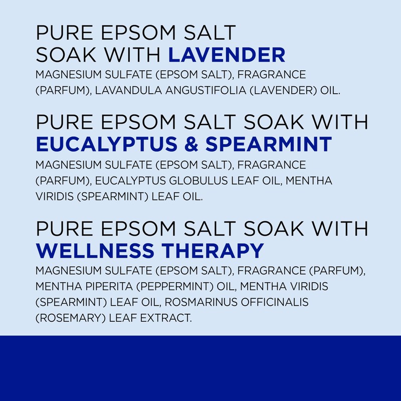Dr Teal's Pure Epsom Salt, Lavender, Eucalyptus & Wellness Trio