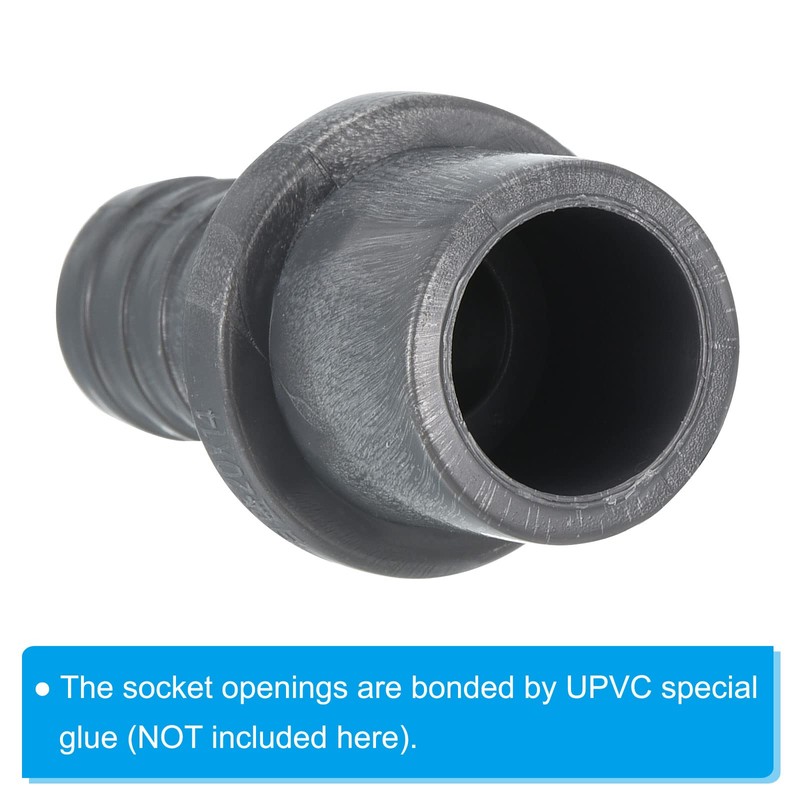 PATIKIL UPVC Reducer Pipe Fitting 20mm OD 15mm Barbed, 5