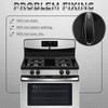 MOOTVGOO 4 Pack 316442513 Range Surface Burner Knobs, Black Stove