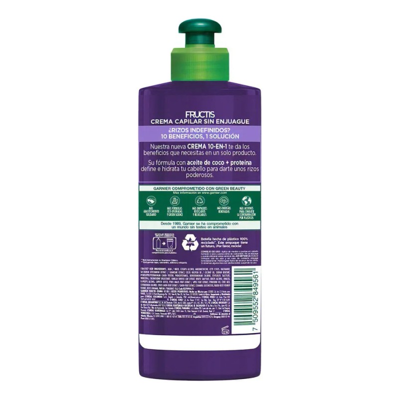 Crema Para Peinar Garnier Fructis Rizos Poderosos 300ml