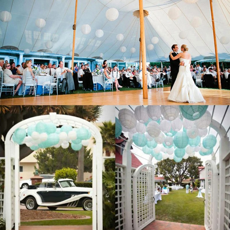 Lanito Paper Lanterns, White Obon Lanterns, Round Plain, Paper Lanterns,