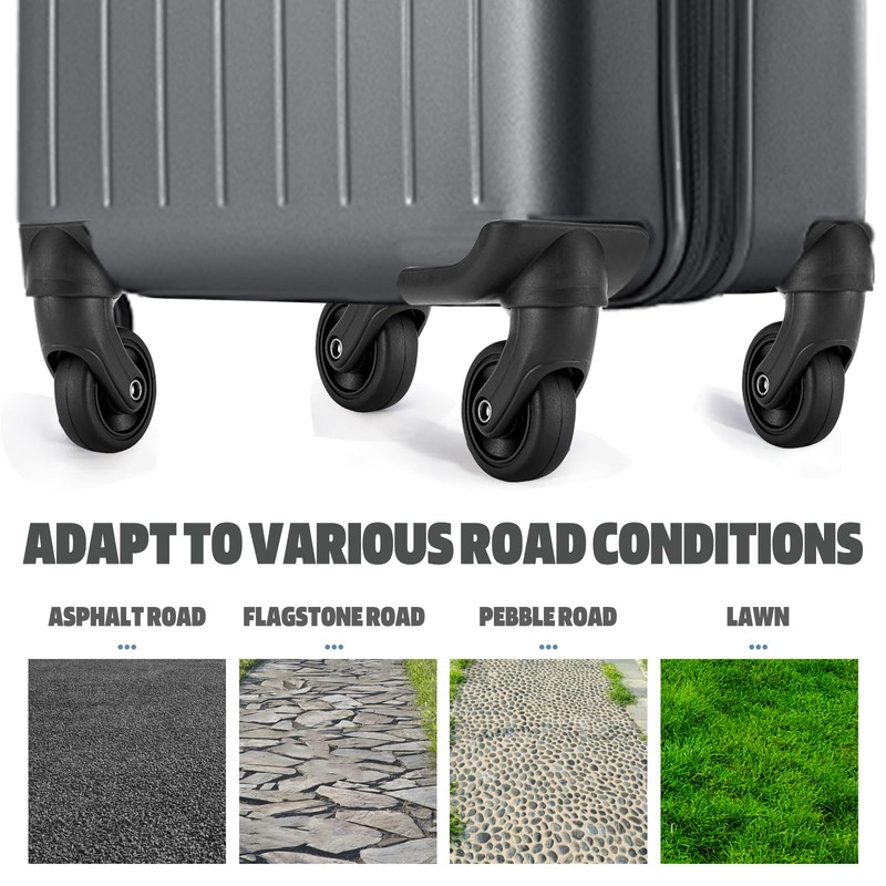 ziyue 5 Pack Luggage Wheels Replacement, 360 Degree Rotation Wheel,