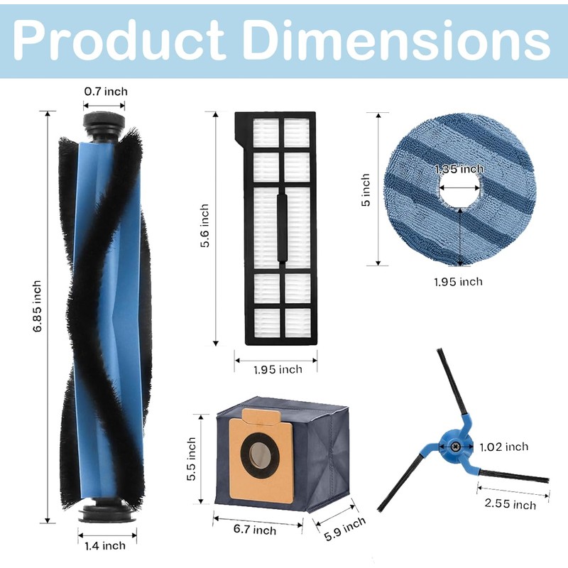 22 Pack X10 Pro Omni Replacement Accessories for Eufy X10