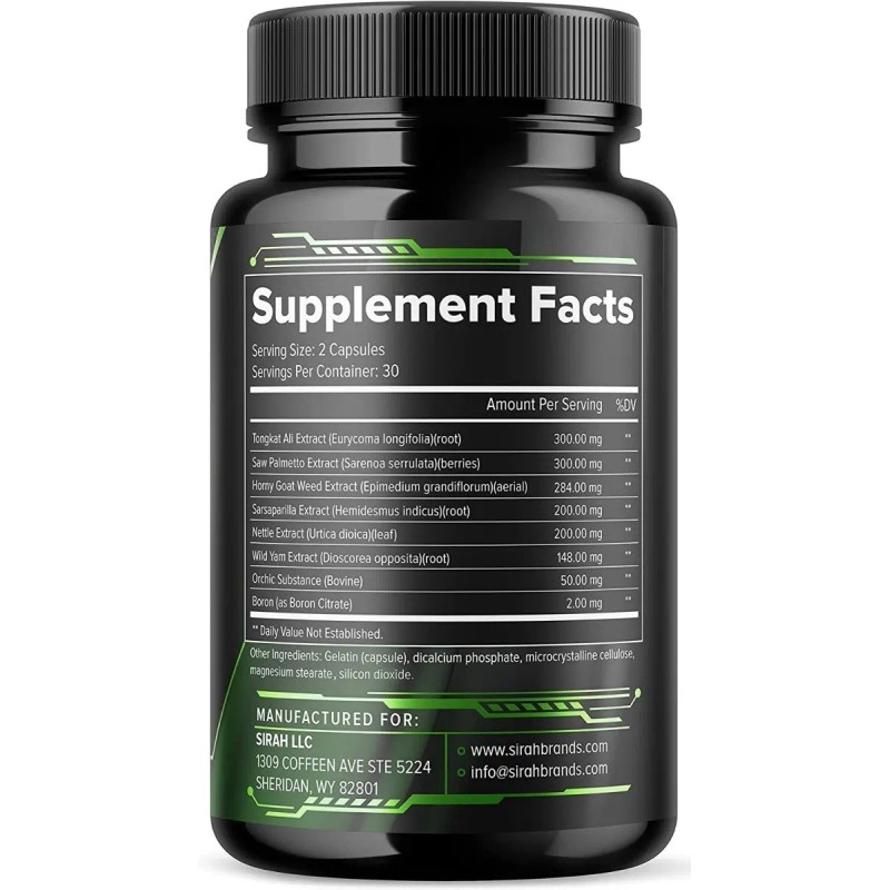 Potenciador Testosterona Natural Cápsulas Hecho