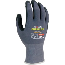 Maxisafe Supaflex Glove with Micro-foam Coating High Level Abrasion Resistance (GFN267), Excellent Grip, Soft, Durable, General Purpose, Painting, Automotive, Garden, Working Gloves (Small)