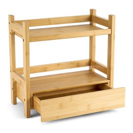 Sorbus Matcha Station Shelf, Bamboo (13" x 6.5" x 12.6", Natural Bamboo)