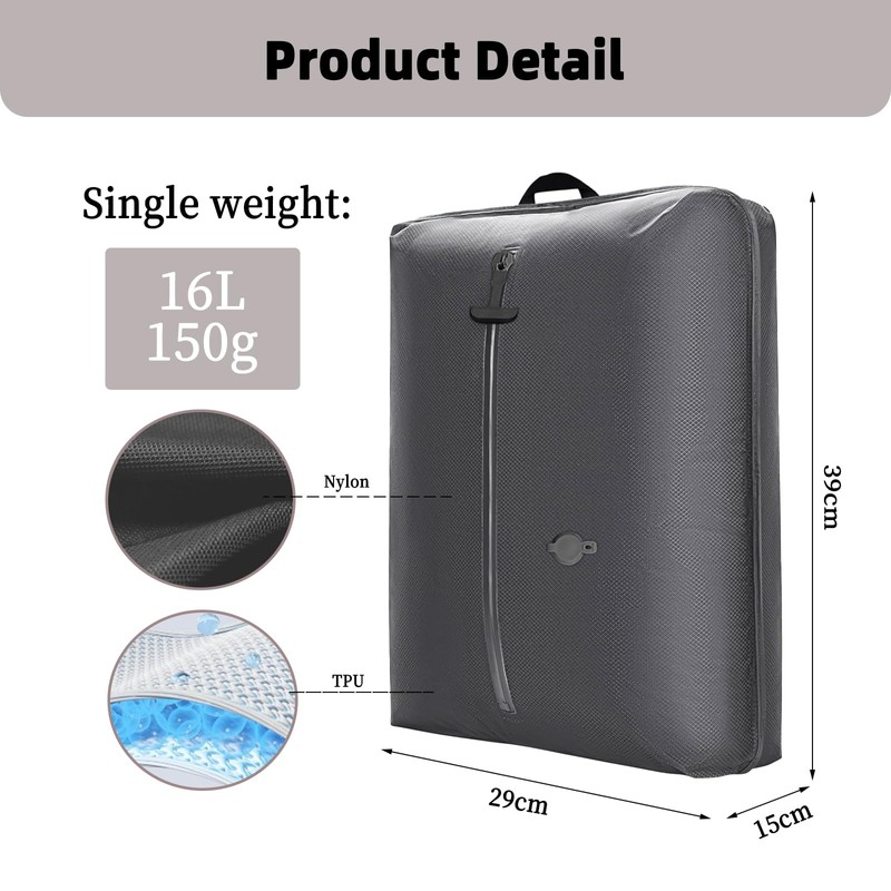 Vacuum Bags for Travel IP67 Waterproof Reusable Compression Storage Space