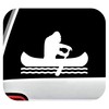 C1155 Bigfoot Sasquatch Canoe Decal Sticker