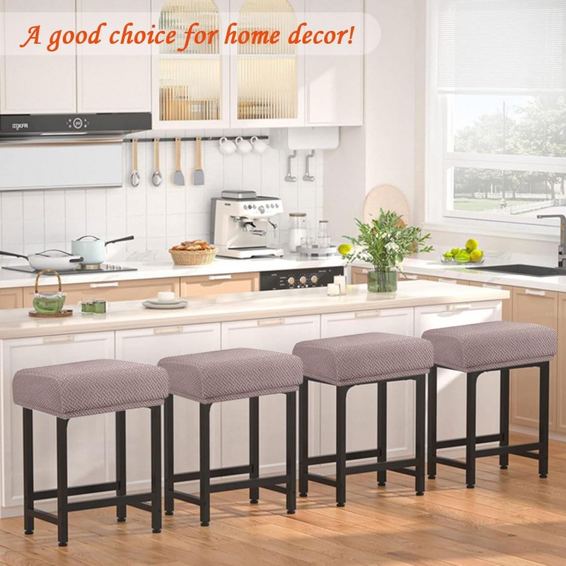 Levoberg Bar Stool Cover Rectangle Stretch Counter Height Barstool Slipcovers