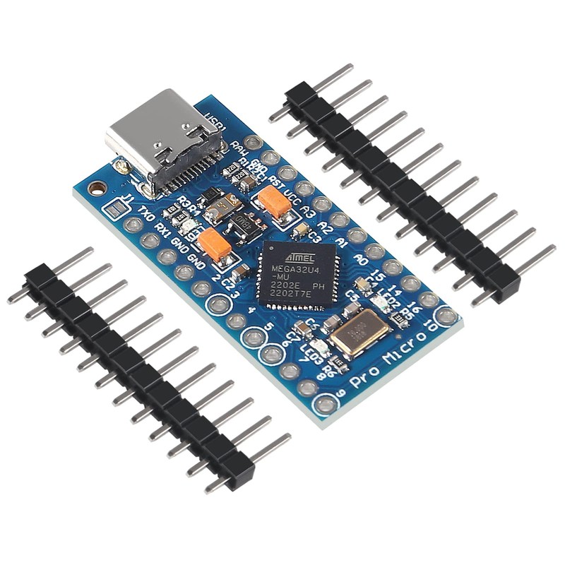 AITRIP 6PCS Pro Micro ATmega32U4 5V 16MHz Type-C Development Module