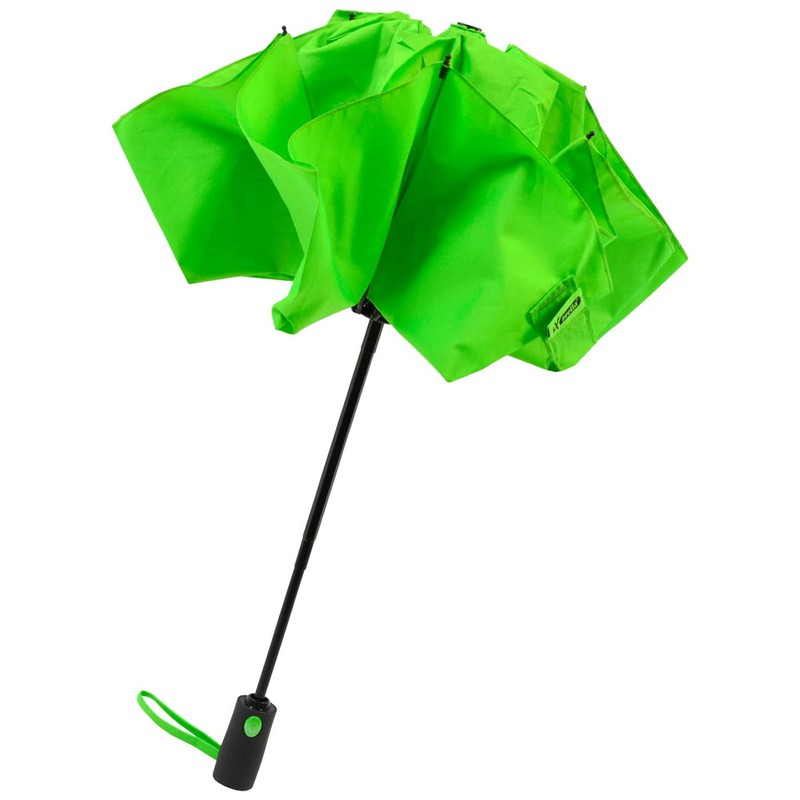 iX-brella Reverse Reverse Opening Fiberglass Pocket Umbrella with Coloured Spokes,