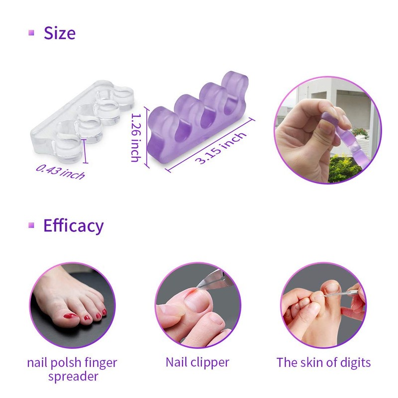 SUNFATT Toe Separators for Pedicure,Toe Spacer,Toe Separators use for Separation