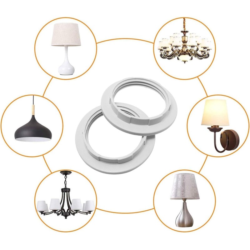 WQEDVN 6 PCS Lampshade Reducer Ring, Light Shade Adapter Rings,