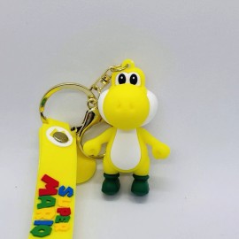 Mario Yoshi Yellow Charm key Chain , Bag Charm, Key Ring E2-626