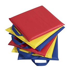 Children's Factory 12" Square Kids Floor Cushions, Flexible Classroom Seating, Sit Upon for Kids, Set of 6