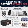 Motorcycle Ratchet Tie Down Straps with Soft Loops - Vehiclex