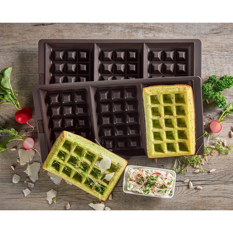 Lurch 85084 FlexiForm Waffel / Backform aus 100% BPA-freiem Platin