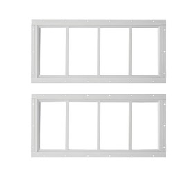 WRISIN 2 Pack Shed Windows 12" W x 18" H Flush Mount, White Household Windows for Playhouses, Barns, Chicken Coop