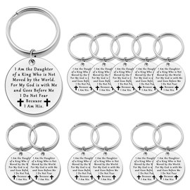 Jielahua 12PCS Religious Gifts Keychains Spiritual Encouragement For Mom Sister Christian Present Religious Faith Gifts for Women Men Keyring Birthday Graduation Christmas Thanksgiving