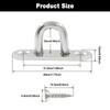15-Pack 304 Stainless Steel Pad Eye Plate Hooks