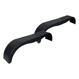 DOMAR D20300 Tandem Mudguard Set 13 to 14 Inch Plastic for Car Trailers Two Pieces 1500 x 240 mm Double Axle Wheel Arch Mud Flaps Wheel Cover for Car Transporter
