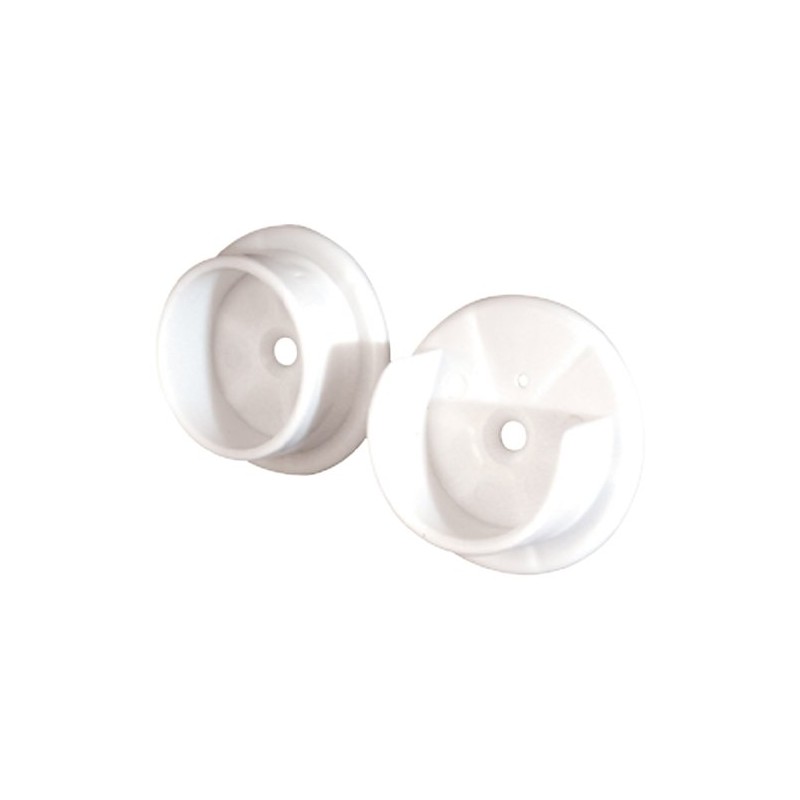 Prime-Line N 6654 White Plastic Closet Pole Sockets (100 Pack)
