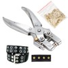 Multi Function Punch Pliers Silver 60# Steel Electroplated Eyelet Hole