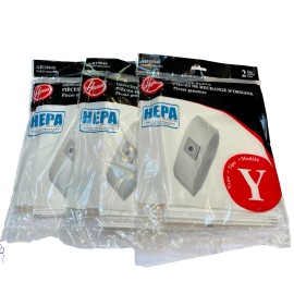 Hoover Wind Tunnel Y HEPA Pleated Vacuum Filter Bags 2 or 6 Pack AH10040 - 2 pack