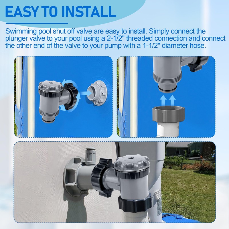 Plunger Valve for Intex Pools, Plunger Valve Connection Pool Pump