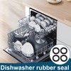 Pack of 4 Dishwasher O-Rings - Rubber Gaskets for Water