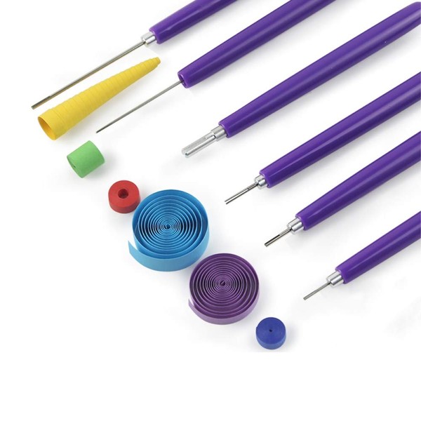 YURROAD Quilling Tool 6pcs Quilling Slotted Pen Multifunctional Quilling Tools