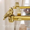 ILAISIHOME 1-1/8 Inch Diameter Brushed Gold Curtain Rod with Bird