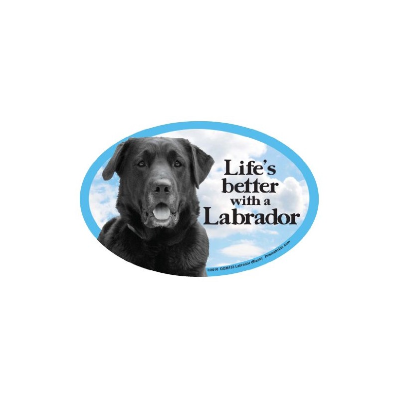 Prismatix Decal Cat and Dog Magnets, Lab Retriever, Black