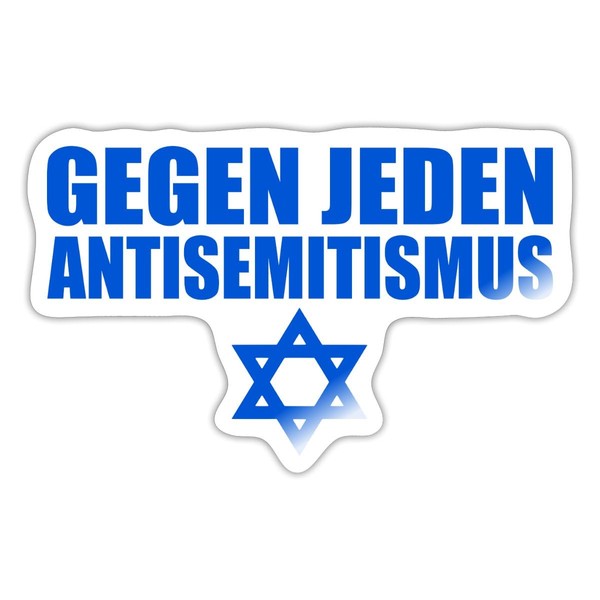 Spreadshirt Against Jeden Antisemitism Sticker Maximum 10 x 10 cm