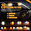 OPPBUY Strobe Light for Trucks,Amber White Emergency Dash Windshield with