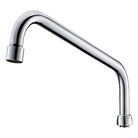 CWM 8 Inches Swivel Swing Nozzle Spout-Replacement Kit for Commercial Sink Faucet,2.2 GPM Add-on Gooseneck Spout Replacement Part Suitable for 1,2,3 Compartment Sink,Polished Chrome,M25x1.25mm