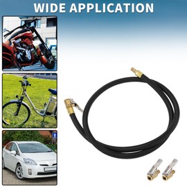 TUCKBOLD Car Tire Inflator Extension Tube 0.305"x32TPI Durable Air Pump Extension Hose Adapter Tire Valve Black 1 Set 39.37" 12.6mm OD UndeFL-Atable