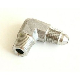xpeed 90 Degree - 3 AN 3 Male to 1/8" NPT Stainless Steel Brake Fittings Adapter