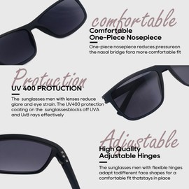 Classic Reading Sunglasses Trendy Frame,UV 400 Protection Outdoor Sun Reader Driving/Fishing/Running/Cycling 3.0