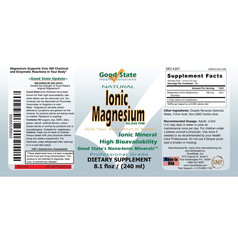 Good State Good State | Liquid Ionic Magnesium | Dietary