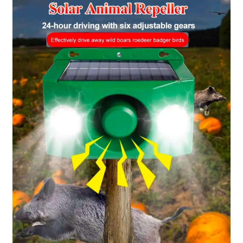 Beast Repellent Solar Warning Lights with Loud Volume, SolarWarningLights 5